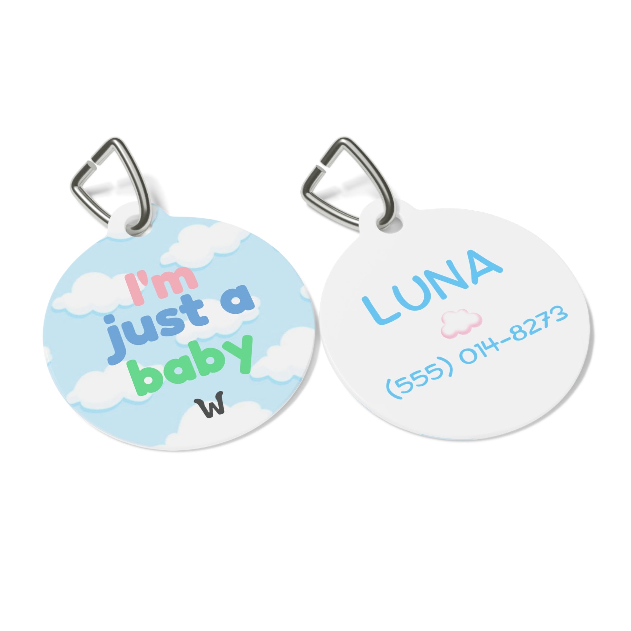 I'm Just a Baby - Custom Designer Pet ID Tag