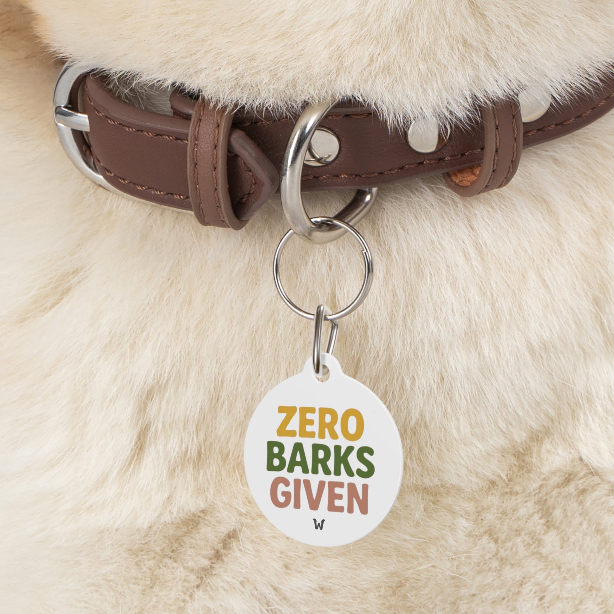 Zero Barks Given - Custom Designer Pet ID Tag