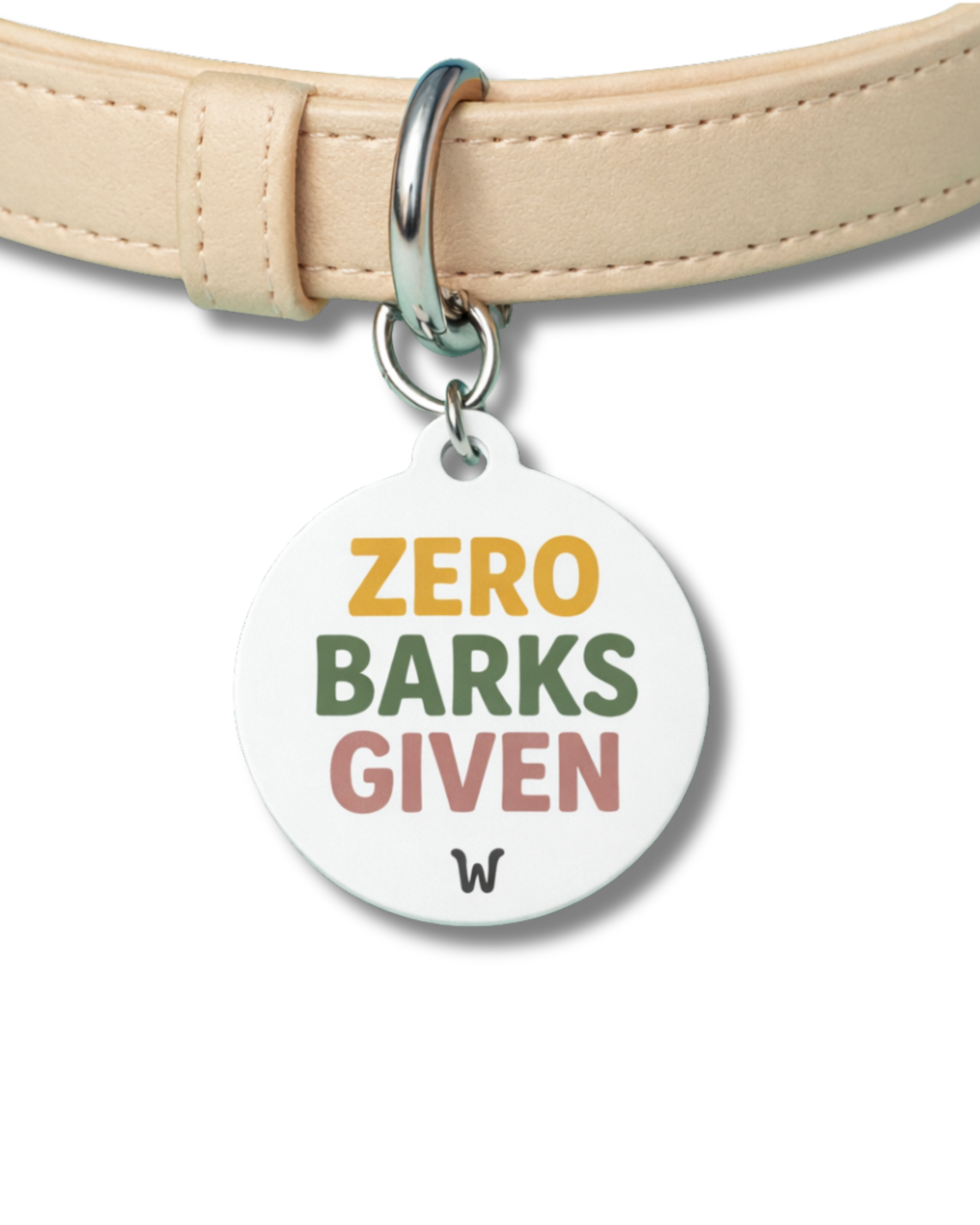 Zero Barks Given - Custom Designer Pet ID Tag